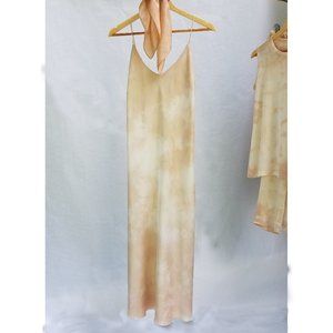 Hand dyed bias cut silk slip dress